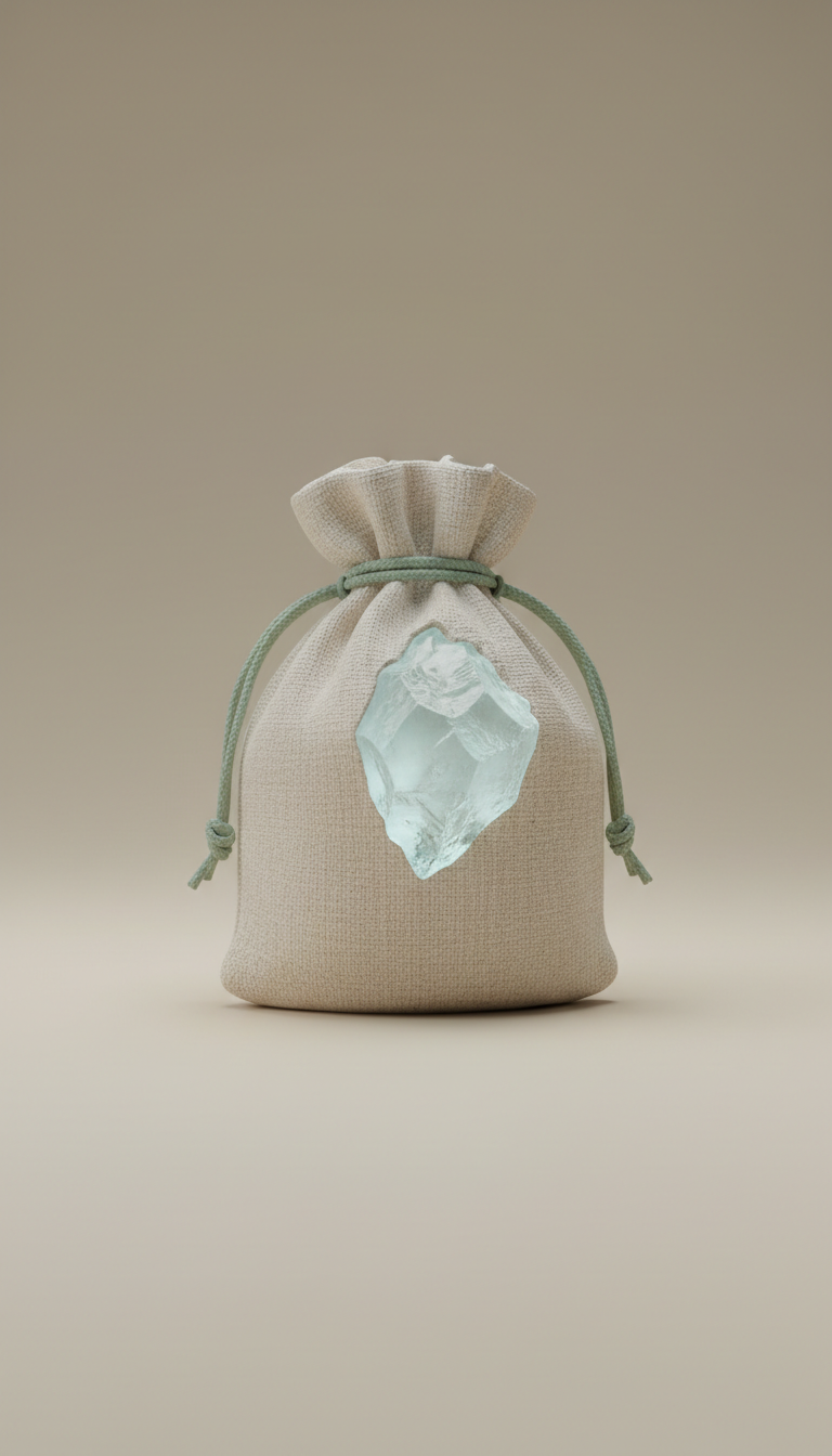 Set de cristales energéticos en bolsa de lino